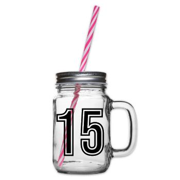 Symbole numérique 15 - Bocal à boisson - transparent - Droite