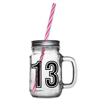 Symbole numérique 13 - Bocal à boisson - transparent - Droite