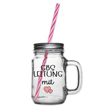 Bildung Betreuung Leitung - Henkelglas mit Schraubdeckel - Klar - Rechts