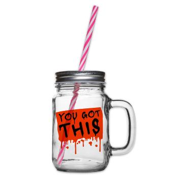 You Got This Motivierend Inspirierend Spruch Zitat - Henkelglas mit Schraubdeckel - Klar - Rechts