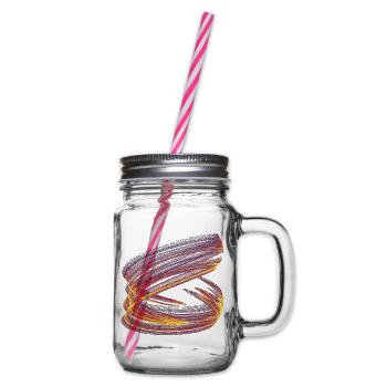 Lichtwirbel des Chaos – Strange Attractor  - Henkelglas mit Schraubdeckel - Klar - Rechts
