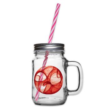 Lebensbaum Rot - Henkelglas mit Schraubdeckel - Klar - Rechts