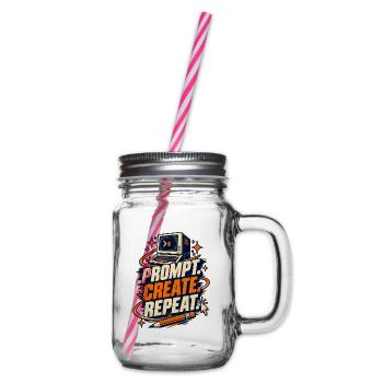 KI Kreativ Prompt - Henkelglas mit Schraubdeckel - Klar - Rechts