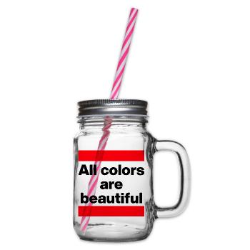 ACAB: ALL COLORS ARE BEAUTIFUL. FÜR OFFENHEIT - Henkelglas mit Schraubdeckel - Klar - Rechts