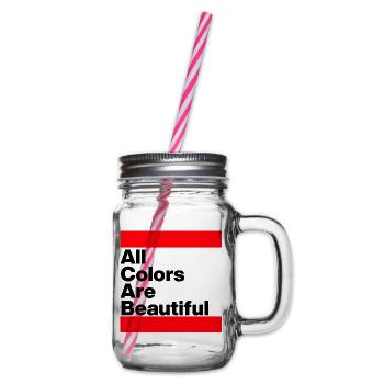 ACAB: ALL COLORS ARE BEAUTIFUL. FÜR OFFENHEIT - Henkelglas mit Schraubdeckel - Klar - Rechts