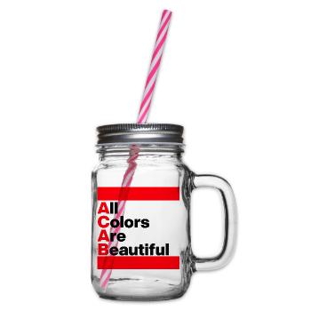 ACAB: ALL COLORS ARE BEAUTIFUL. FÜR OFFENHEIT - Henkelglas mit Schraubdeckel - Klar - Rechts