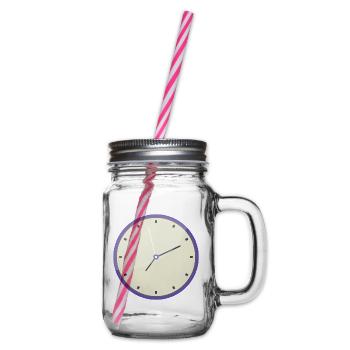 Uhr - Henkelglas mit Schraubdeckel - Klar - Rechts