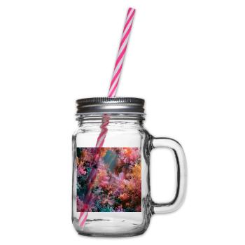 Unterwasser-mehrfarbiges Riff - Henkelglas mit Schraubdeckel - Klar - Rechts