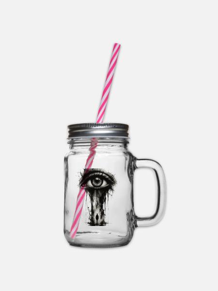 Auge - Henkelglas mit Schraubdeckel - Klar