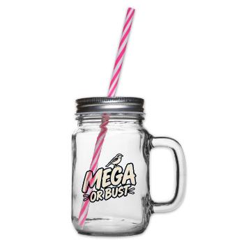 Mega oder Vollgas - Henkelglas mit Schraubdeckel - Klar - Rechts
