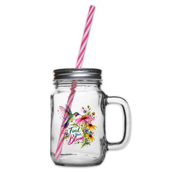 Find Your Bloom Hummingbird - Henkelglas mit Schraubdeckel - Klar - Rechts