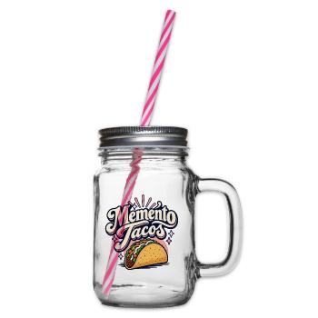 Memento Tacos Retro-Logo - Henkelglas mit Schraubdeckel - Klar - Rechts