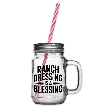 Ranch-Dressing ist ein Segen - Henkelglas mit Schraubdeckel - Klar - Rechts