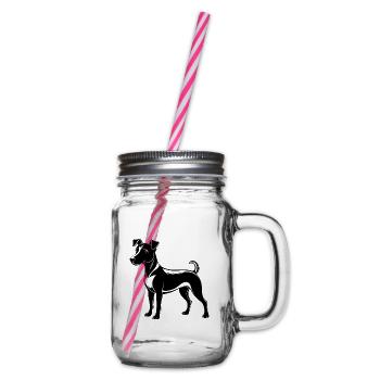 Süßer Jack Russell - Henkelglas mit Schraubdeckel - Klar - Rechts