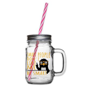 And Yet Despite the Look Still Talking Spruch Logo - Henkelglas mit Schraubdeckel - Klar - Rechts