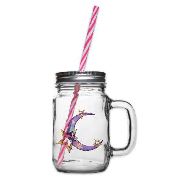 Mondtraum mit Sternenfee - Henkelglas mit Schraubdeckel - Klar - Rechts