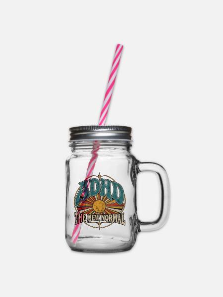ADHD – The New Normal | Vintage-Sonne - Henkelglas mit Schraubdeckel - Klar