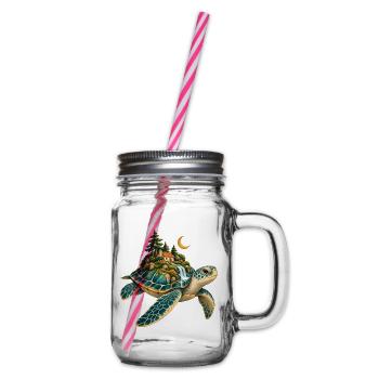 Insel auf der Arche: Magic Turtle - Henkelglas mit Schraubdeckel - Klar - Rechts