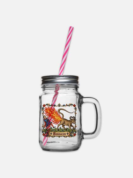 Bonnacon-mittelalterliche Flamme - Henkelglas mit Schraubdeckel - Klar