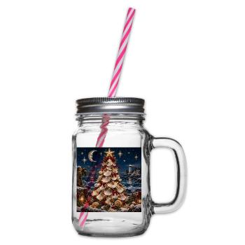 Muschel-Weihnachtsbaum am Meer - Henkelglas mit Schraubdeckel - Klar - Rechts