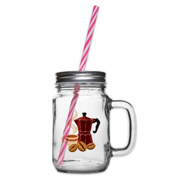 Mokkazauber Kaffee-Set - Henkelglas mit Schraubdeckel - Klar - Rechts