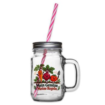 Mein Gemüse meine Regeln - Henkelglas mit Schraubdeckel - Klar - Rechts