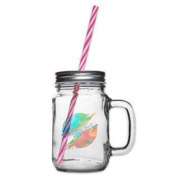 Pastel Rainbow Abstract Splash - Henkelglas mit Schraubdeckel - Klar - Rechts