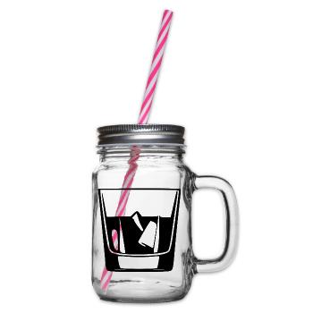 Whiskey Glas Geschenk Barkeeper Kellner  - Henkelglas mit Schraubdeckel - Klar - Rechts