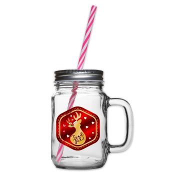 Frohe Weihnachten, Skandinavien! - Henkelglas mit Schraubdeckel - Klar - Rechts