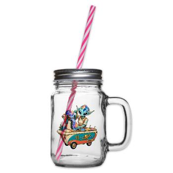 Galaktischer Eiszauber Barkeeper - Henkelglas mit Schraubdeckel - Klar - Rechts
