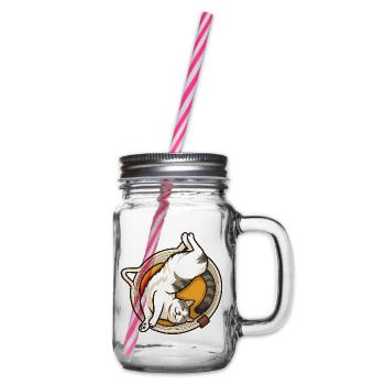 Katze - Henkelglas mit Schraubdeckel - Klar - Rechts