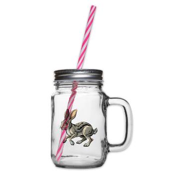 Running Rabbit - Henkelglas mit Schraubdeckel - Klar - Rechts