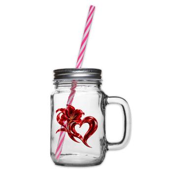 NEU – Alles, was wir brauchen, ist Liebe! - Henkelglas mit Schraubdeckel - Klar - Rechts