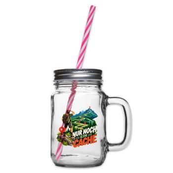 Geocaching Abenteuerpfad - Henkelglas mit Schraubdeckel - Klar - Rechts