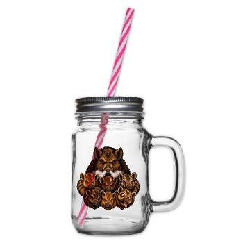 Säen und Ferkel - Henkelglas mit Schraubdeckel - Klar - Rechts