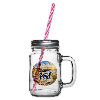 Insel Poel Ostseeluft Design - Henkelglas mit Schraubdeckel - Klar - Rechts