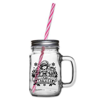 Weihnachtsmodus aktiviert: Lustiges Gamer-Geschenk - Henkelglas mit Schraubdeckel - Klar - Rechts