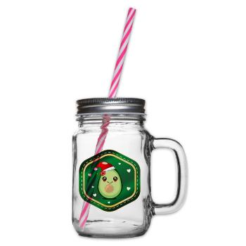 Weihnachts-Avocado - Henkelglas mit Schraubdeckel - Klar - Rechts