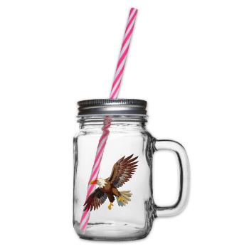Fliegender Weißkopfseeadler - Henkelglas mit Schraubdeckel - Klar - Rechts