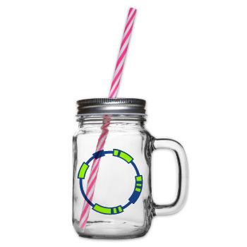 Plasmid DNA Genetik Logo - Henkelglas mit Schraubdeckel - Klar - Rechts
