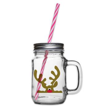 reindeer - Glass jar with handle and screw cap - clear - Right