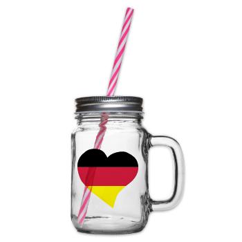 Coeur allemand - Bocal à boisson - transparent - Droite