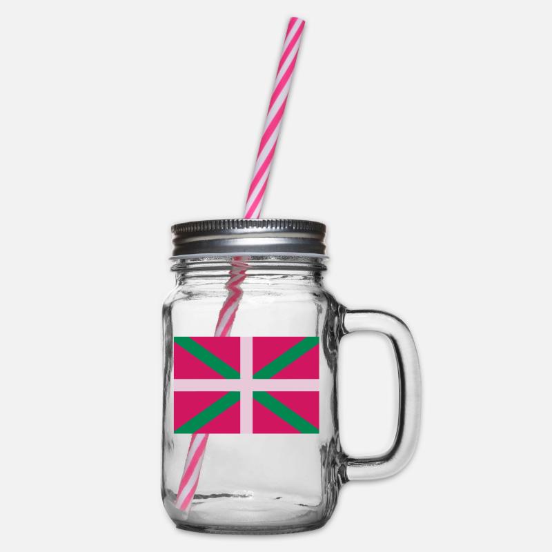 drapeau_basques_seul - Bocal à boisson - transparent