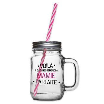 Mamie / Mamy / Grand Mere / Grand-Mère / Bébé - Bocal à boisson - transparent - Droite