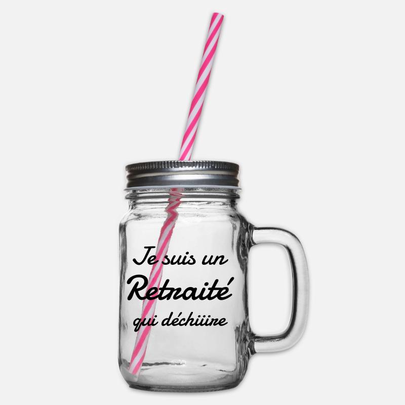 retraite / retraité / retraitée / pension - Bocal à boisson - transparent