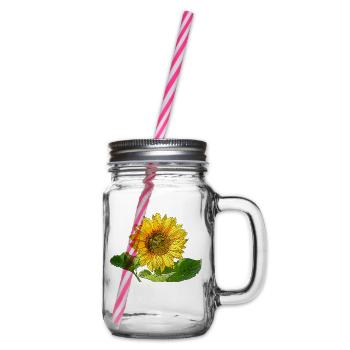 Sonnenblume - Henkelglas mit Schraubdeckel - Klar - Rechts