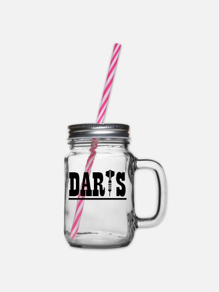 Darts Dart - Henkelglas mit Schraubdeckel - Klar