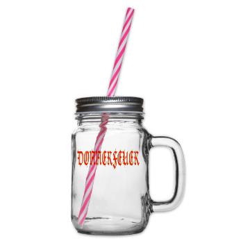 Donnerfeuerschrift red - Henkelglas mit Schraubdeckel - Klar - Rechts