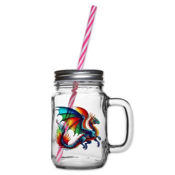 Dragon - Glass jar with handle and screw cap - clear - Right