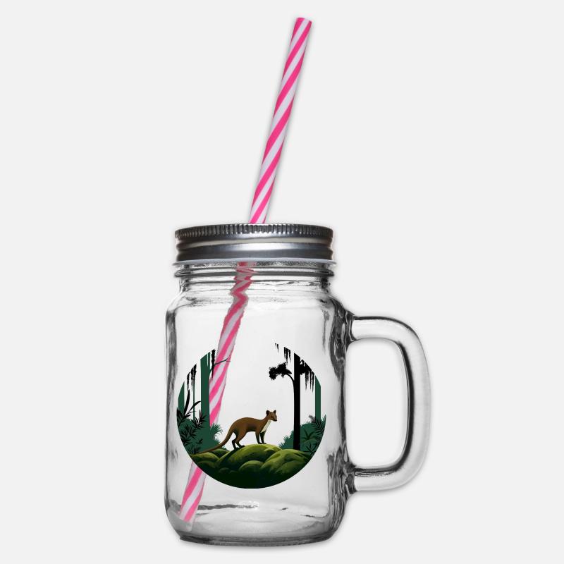 Fossa - Henkelglas mit Schraubdeckel - Klar